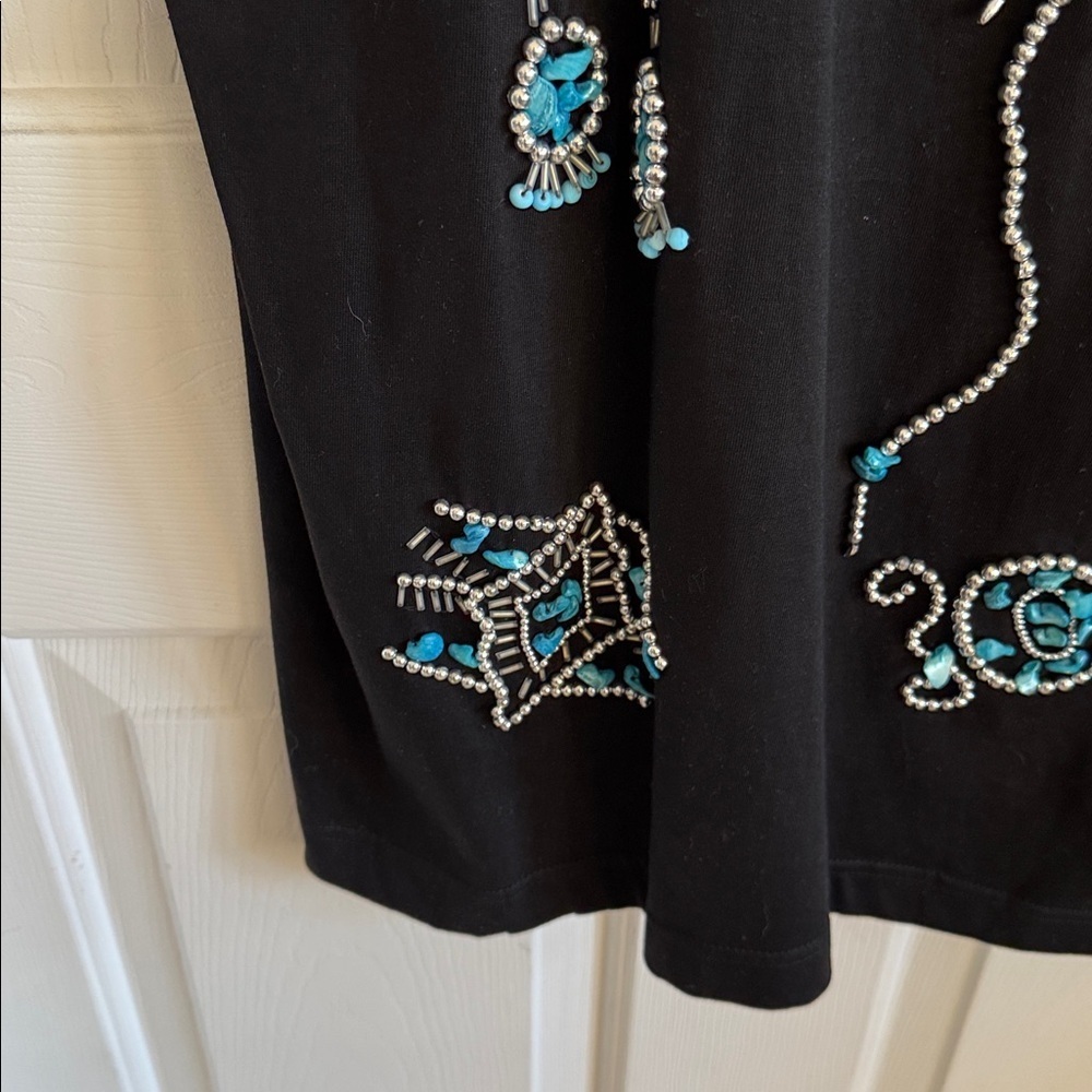 NWT Victoria Jones Hand Embroidered Cotton Shirt‎ SZ L - Picture 7 of 11
